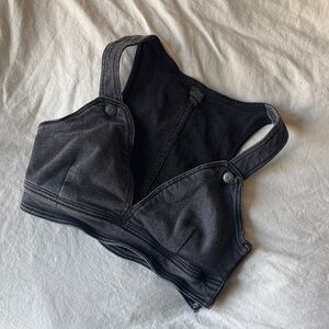 Wild Fable Black Denim Crop Top